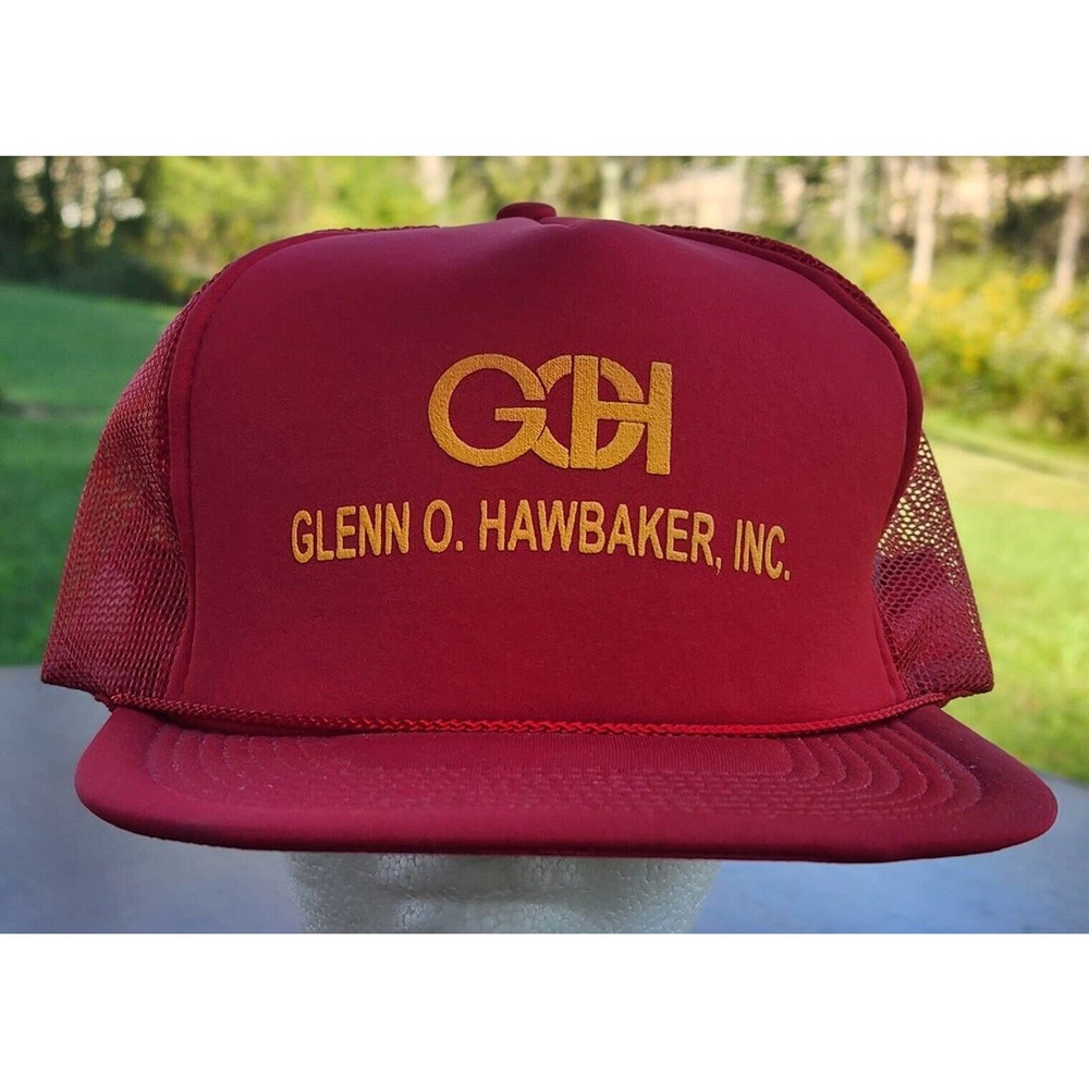 Glenn O Hawbaker Trucker Hat San Sun Cap Snapback Adjustable Logo Rope